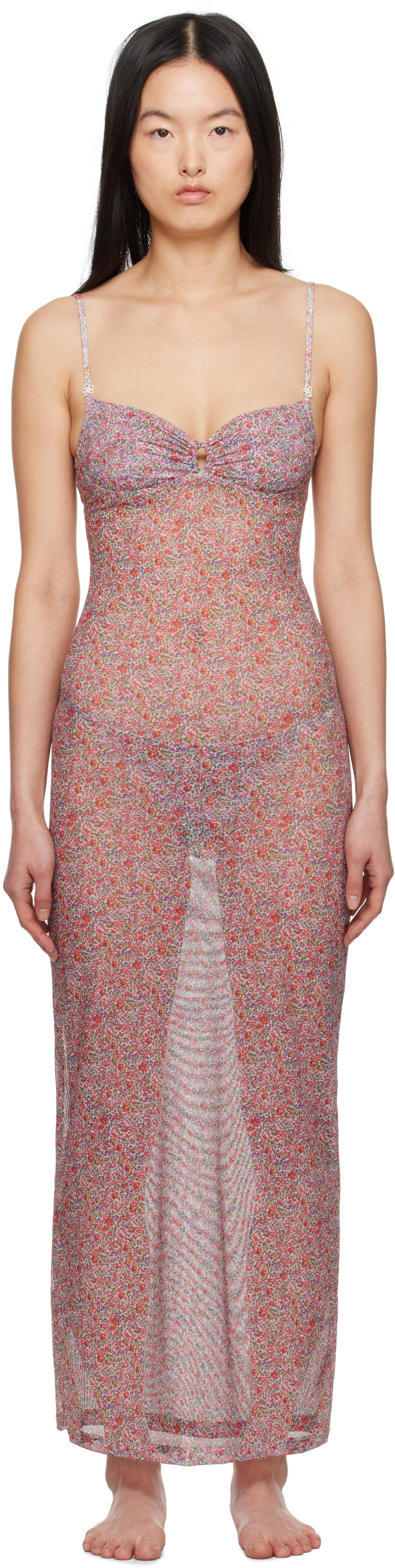 Yasmine Eslami Multicolor Nina Midi Dress