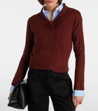 Victoria Beckham Cable-knit wool cardigan