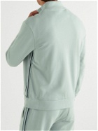 Mr P. - Striped Organic Cotton-Jersey Half-Zip Sweatshirt - Gray