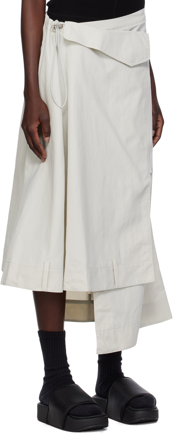 Y's Asymmetrical Shirred Skirt