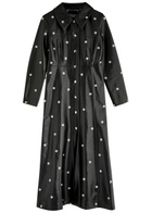 A.W.A.K.E Mode Stud-embellished Faux Leather Coat Black