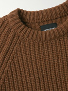 Howlin' - Mystical Adventure Ribbed Shetland Wool Sweater - Brown