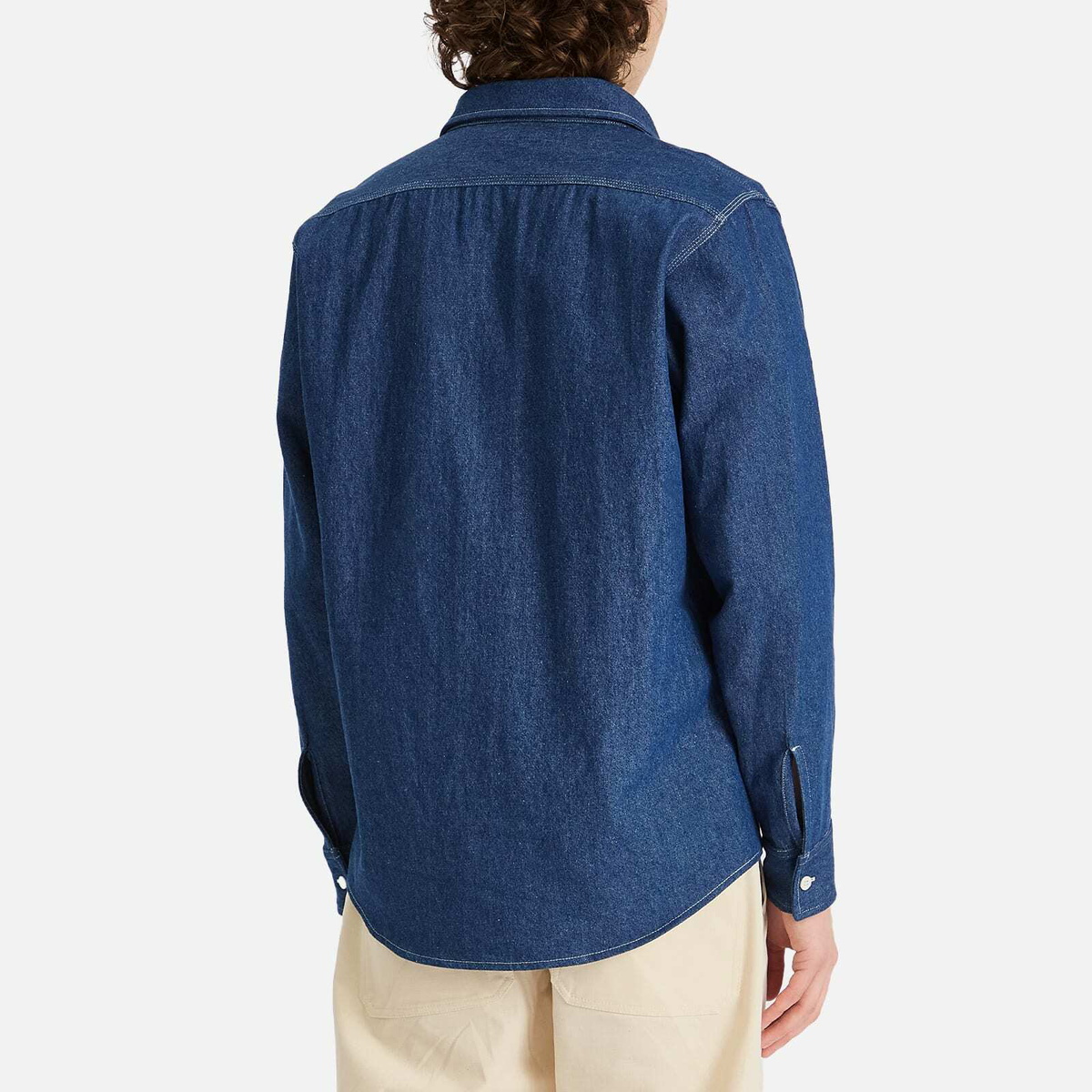Randy's Garments Men's 3 Pocket Work Shirt in Double Washed Denim