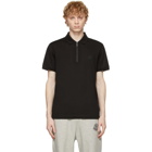 Moncler Black Logo Zip Polo