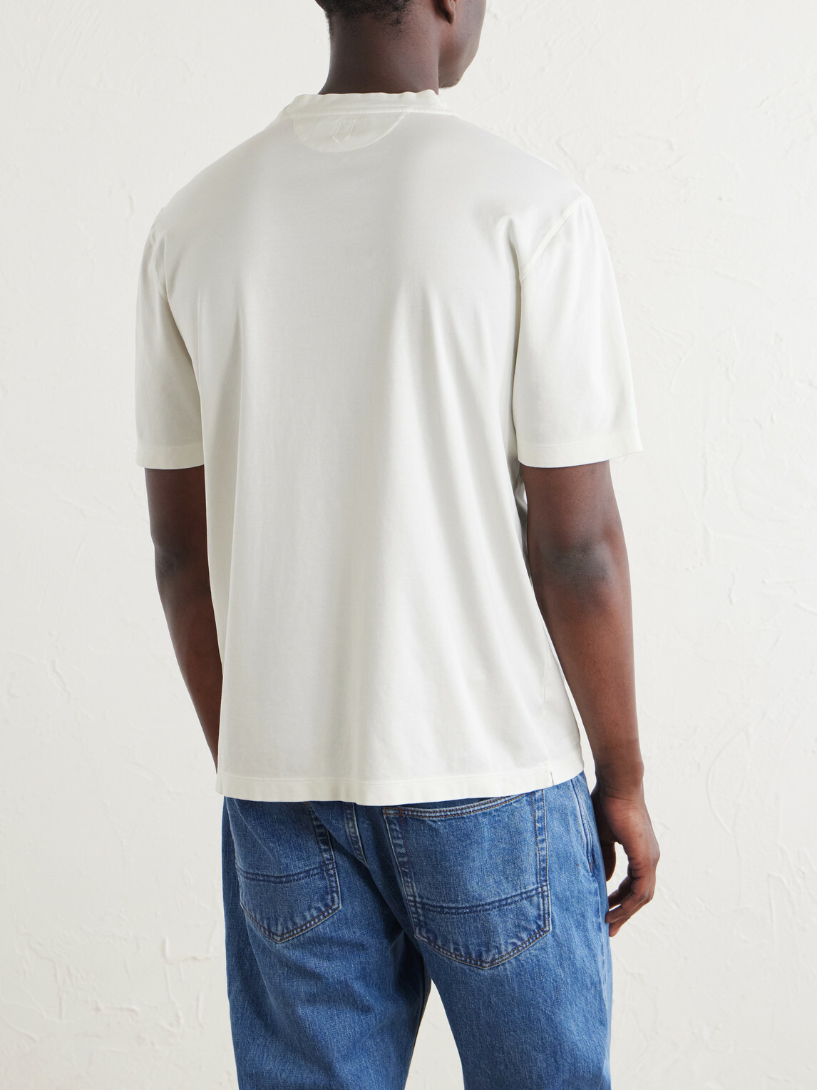 Canali - Plain Cotton-Jersey T-Shirt - Neutrals