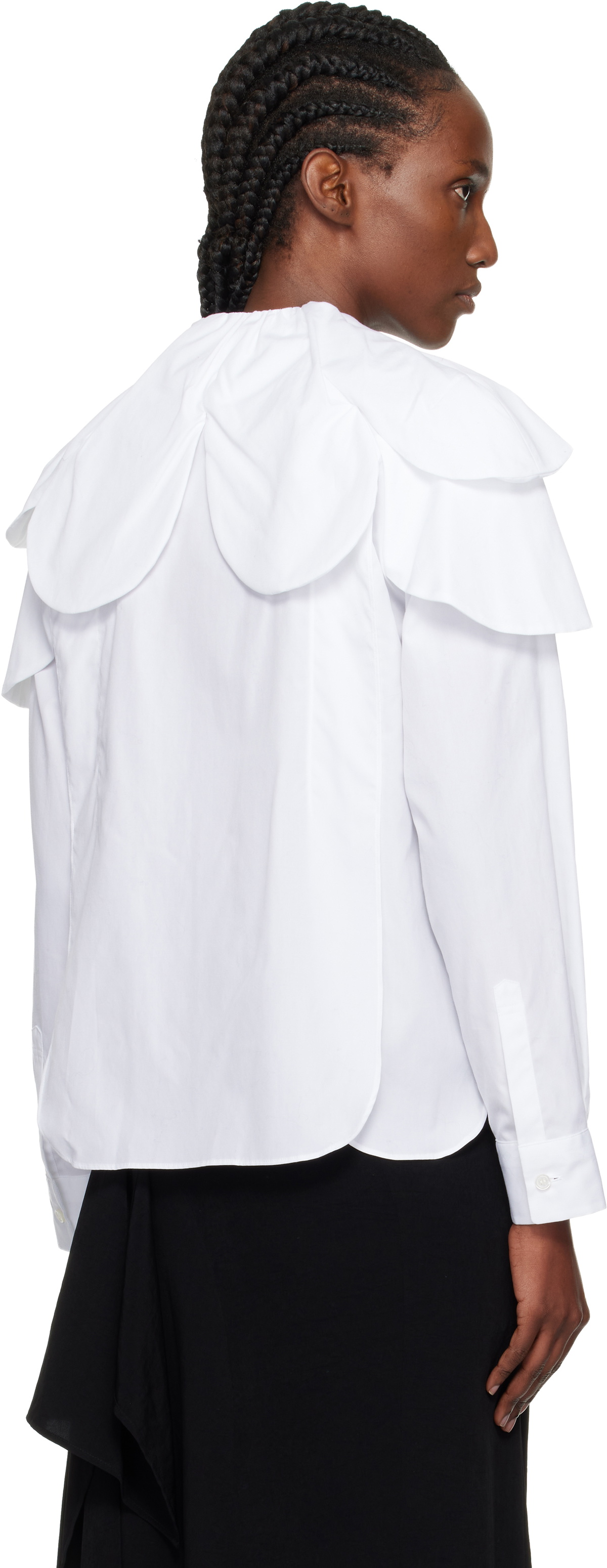 Noir Kei Ninomiya White Flower Collar Shirt