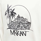 Isabel Marant Men's Mikoy Postcard Logo Crew Sweat in White