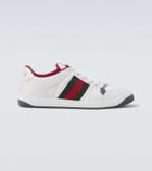 Gucci Screener leather-trimmed sneakers