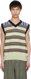 Paul Smith Green Striped Vest