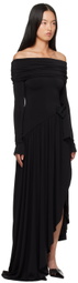 GUIZIO Black Lola Gown Maxi Dress