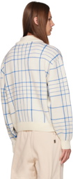 Jacquemus Off-White & Blue Le Chouchou 'La Maille Carro' Sweater