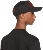 Dsquared2 Black & Red 'Icon' Baseball Cap