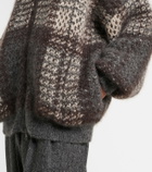 Brunello Cucinelli Checked sequined cardigan