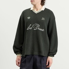 Les Deux Men's Waffle Long Sleeve Football Jersey in Rosin Green