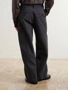 Studio Nicholson - Barrel-Leg Cotton-Twill Trousers - Gray