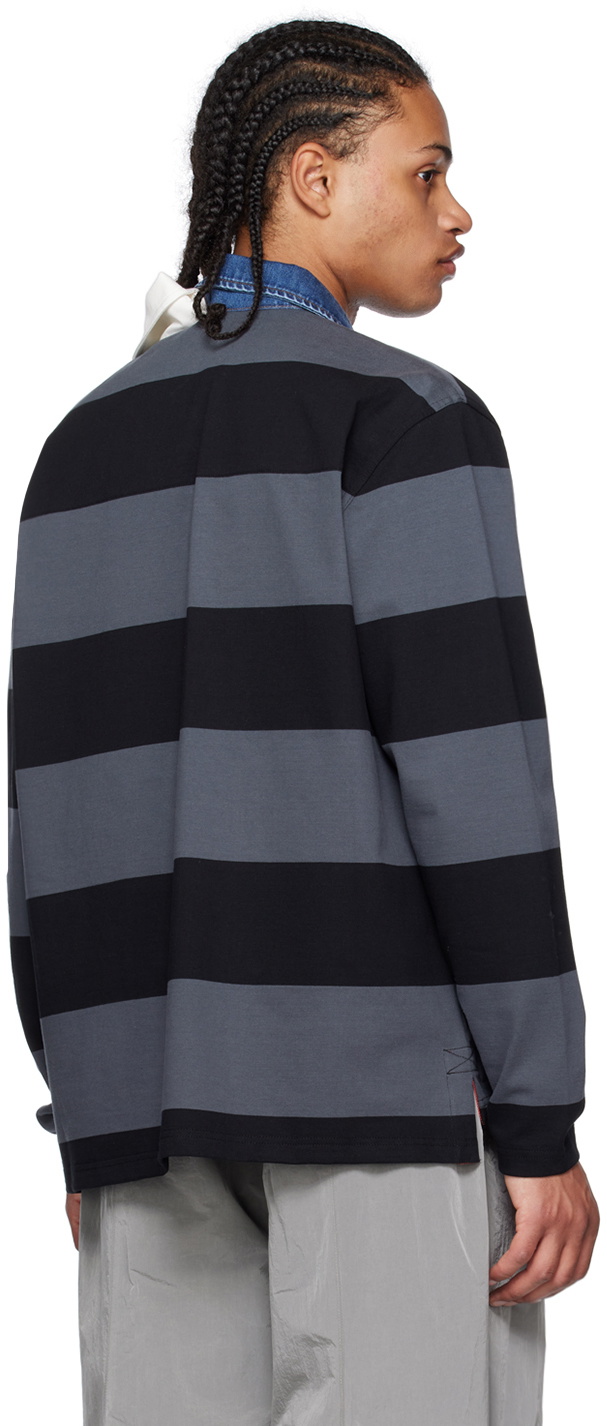 Y/Project Black & Gray Triple Collar Polo Y/Project