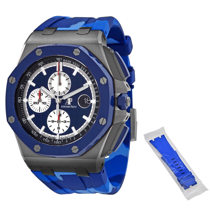 Photo: Audemars Piguet Royal Oak Offshore 44mm Camouflage Chronograph Blue Dial Mens Watch 26400SO.OO.A335CA.01