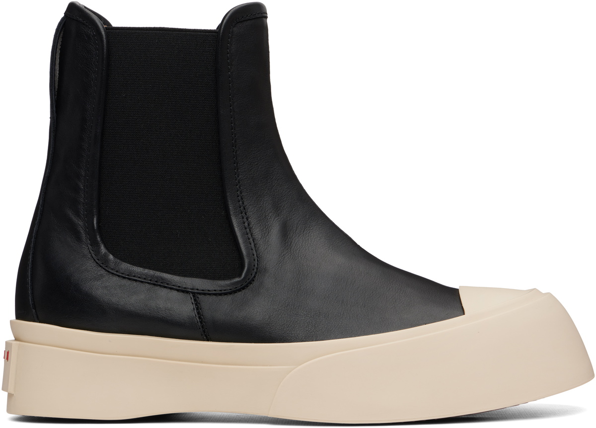 Marni Black Nappa Leather Pablo Chelsea Boots