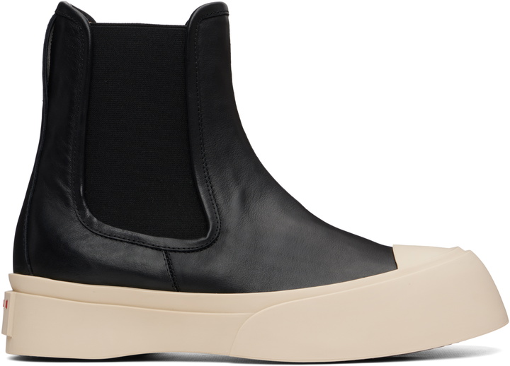 Photo: Marni Black Nappa Leather Pablo Chelsea Boots