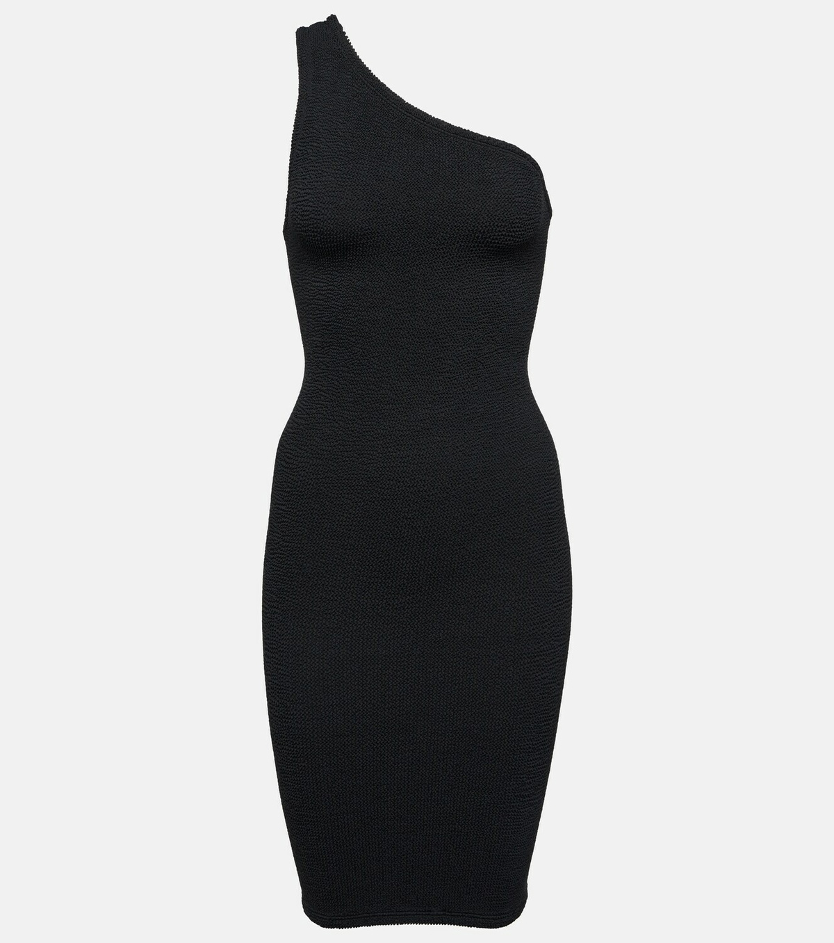 Hunza G One-shoulder seersucker minidress Hunza G