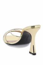 D'ACCORI metallic leather lust mules Gold