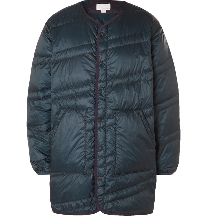 Photo: nanamica - Quilted Nylon-Ripstop Down Jacket - Blue