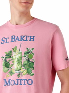 MC2 Saint Barth Man Cotton T-shirt With St. Barth Mojito Print