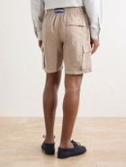 Vilebrequin - Baie Straight-Leg Linen Drawstring Cargo Shorts - Neutrals