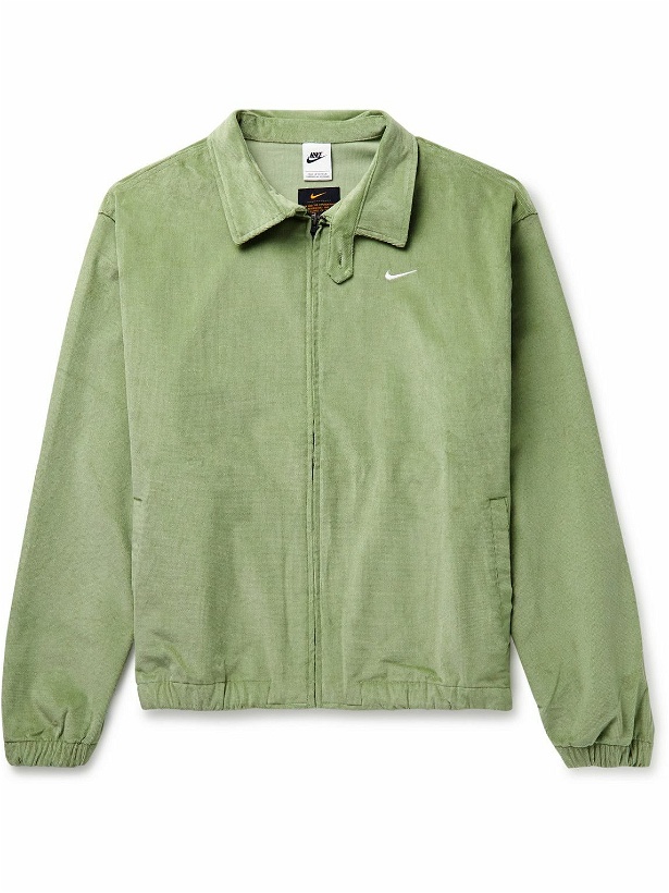 Photo: Nike - Harrington Cotton-Blend Corduroy Jacket - Green