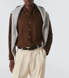 Ralph Lauren Purple Label Sportsman woven leather belt