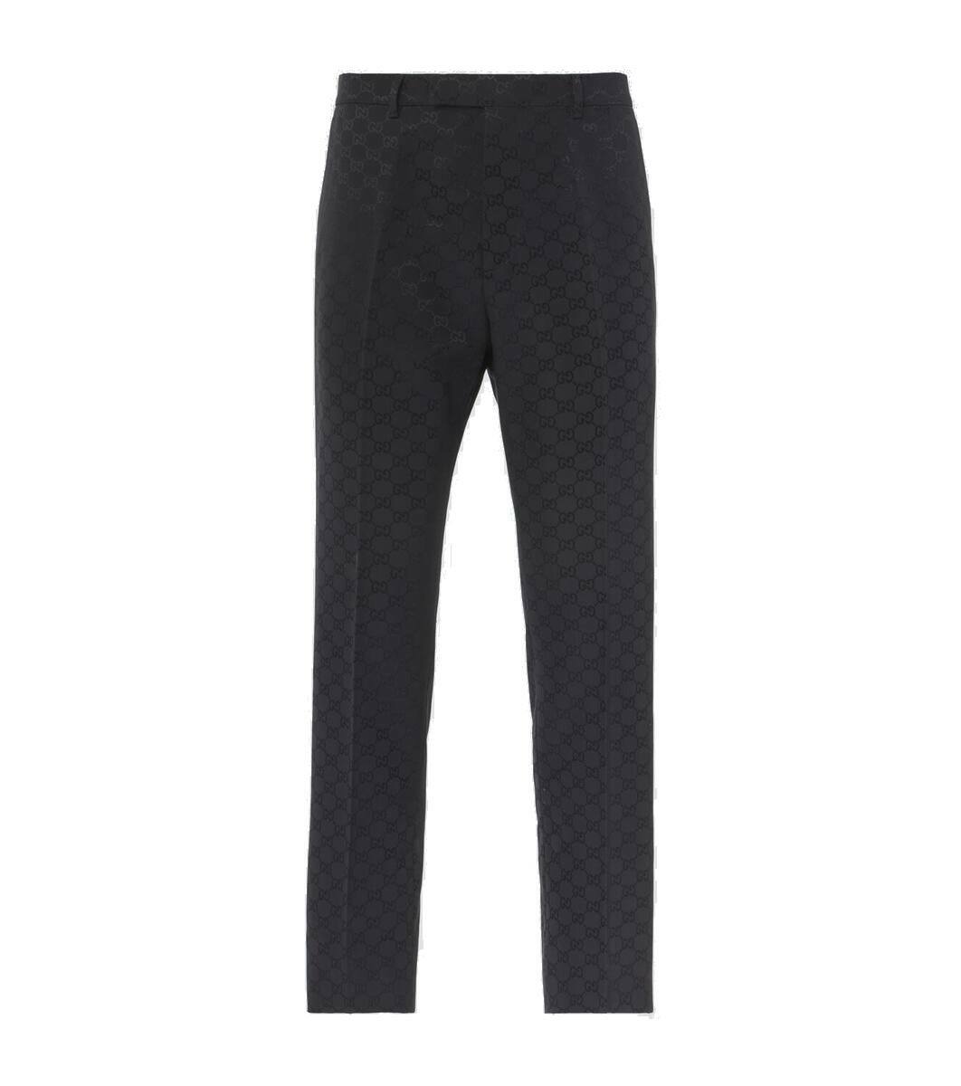 Gucci GG leather straight pants Gucci