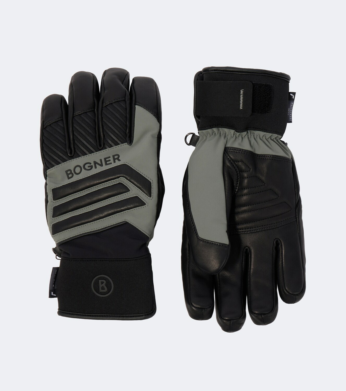 Bogner Alex leather-trimmed ski gloves