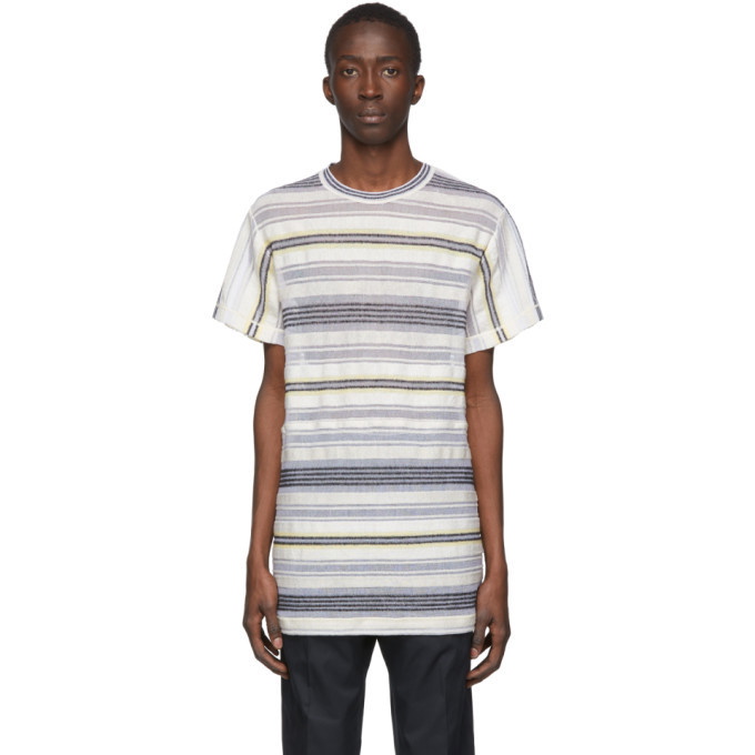 Photo: Jil Sander Multicolor Striped Mesh T-Shirt