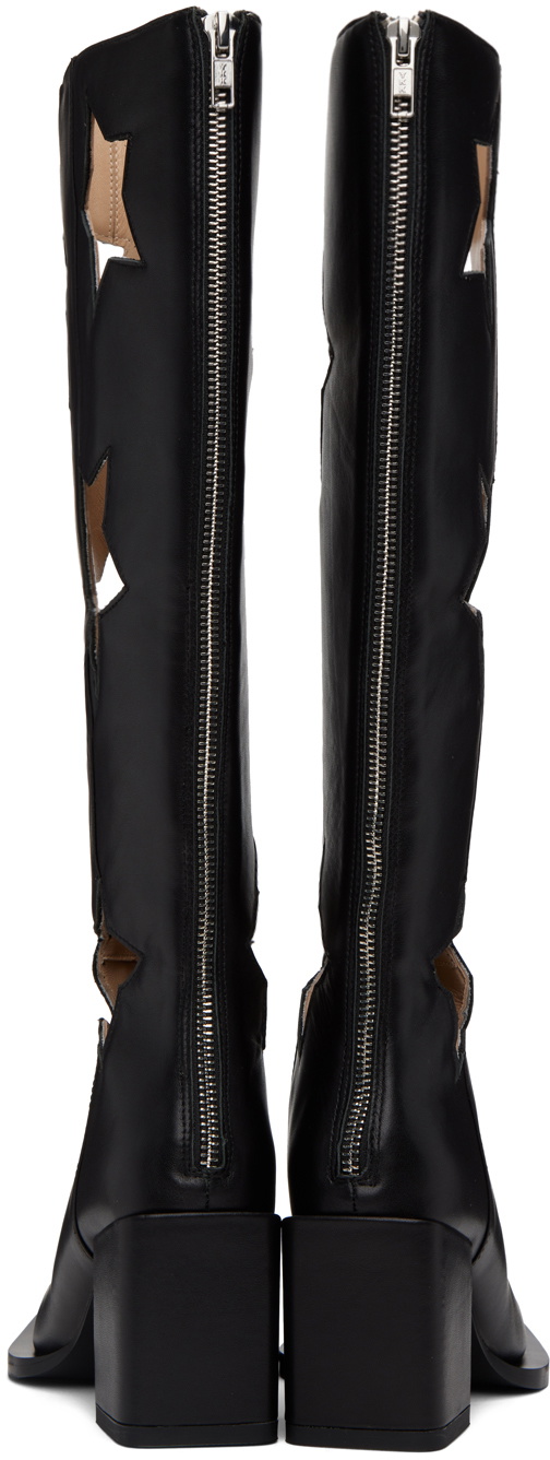 ANDREJ GRONAU SSENSE Exclusive Black Star Cut Boots