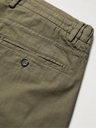 CANALI - Slim-Fit Cotton-Blend Trousers - Green