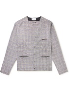 4SDesigns - Checked Wool-Blend Cardigan - Gray