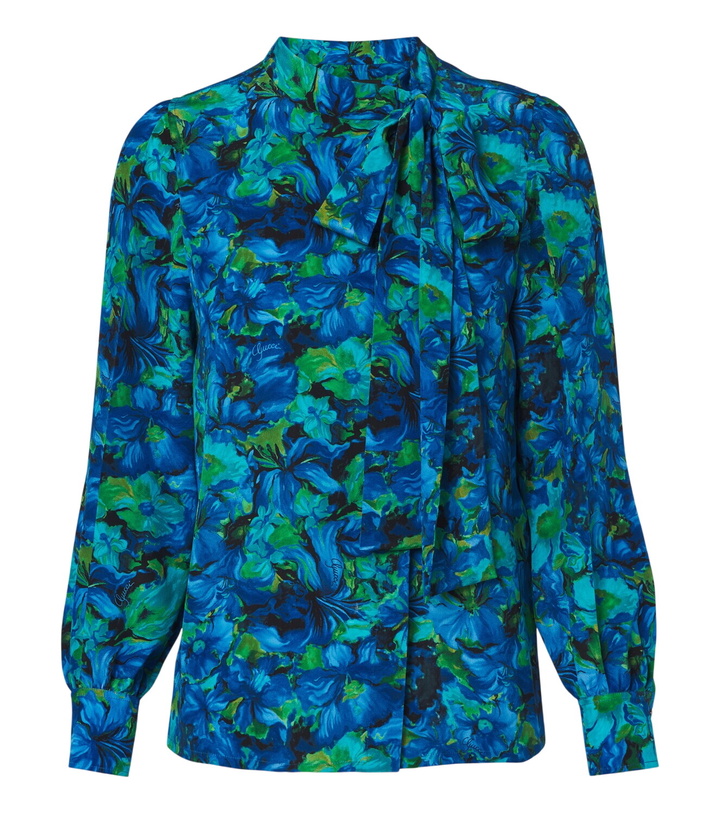 Photo: Gucci Floral silk georgette blouse