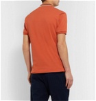 Brunello Cucinelli - Slim-Fit Contrast-Tipped Cotton-Piqué Polo Shirt - Orange