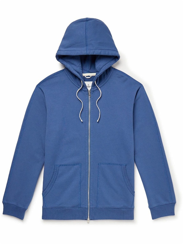 Photo: Reigning Champ - Slim-Fit Cotton-Jersey Zip-Up Hoodie - Blue