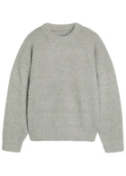 Mki Miyuki Zoku Logo-embroidered Brushed Knit Jumper Grey