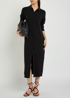 Eileen Fisher Stretch-jersey Midi Shirt Dress Black