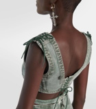 Jean Paul Gaultier x KNWLS cutout denim corset top