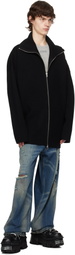 VETEMENTS Black Zip-Up Sweater