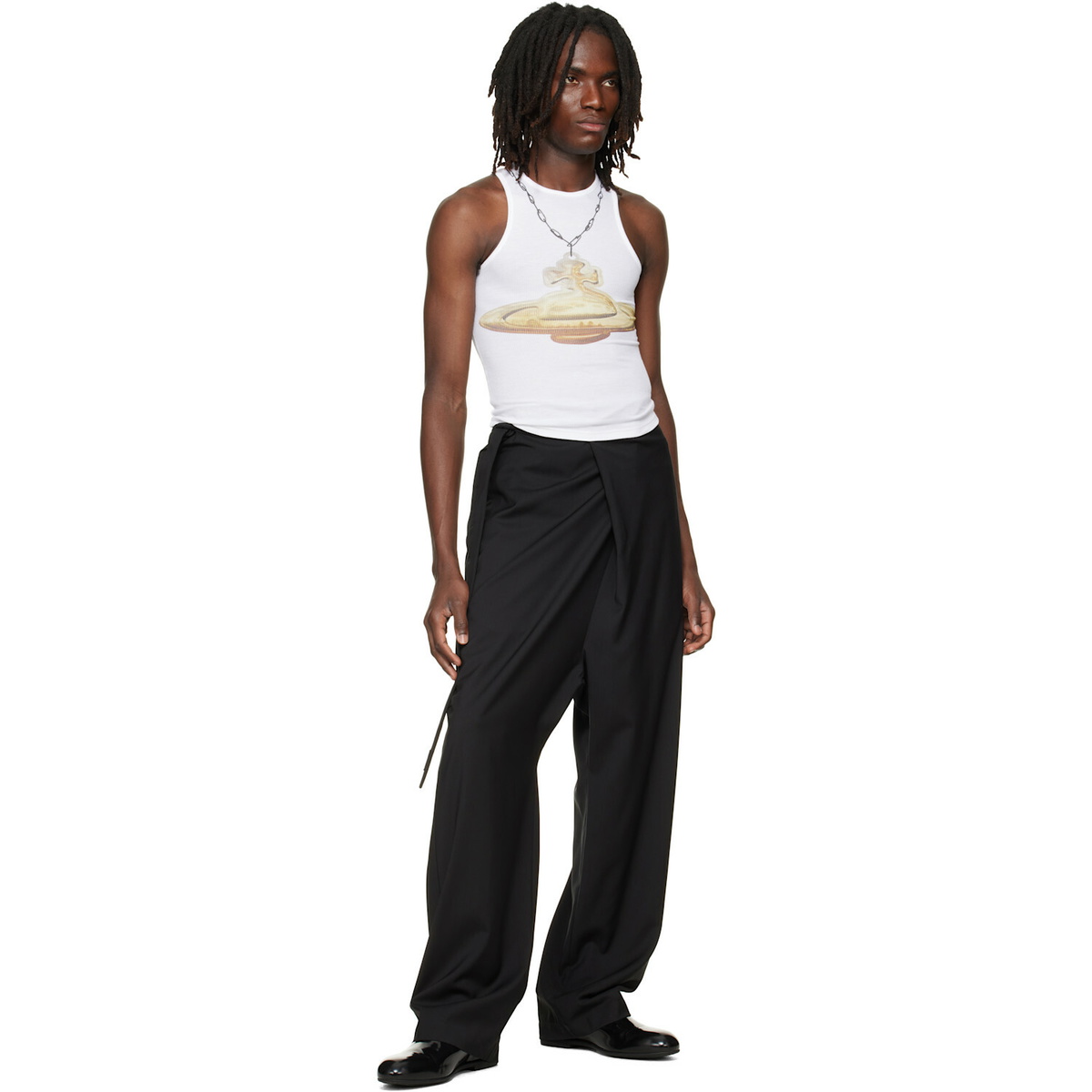 Vivienne Westwood White Gold Orb 90s Tank Top