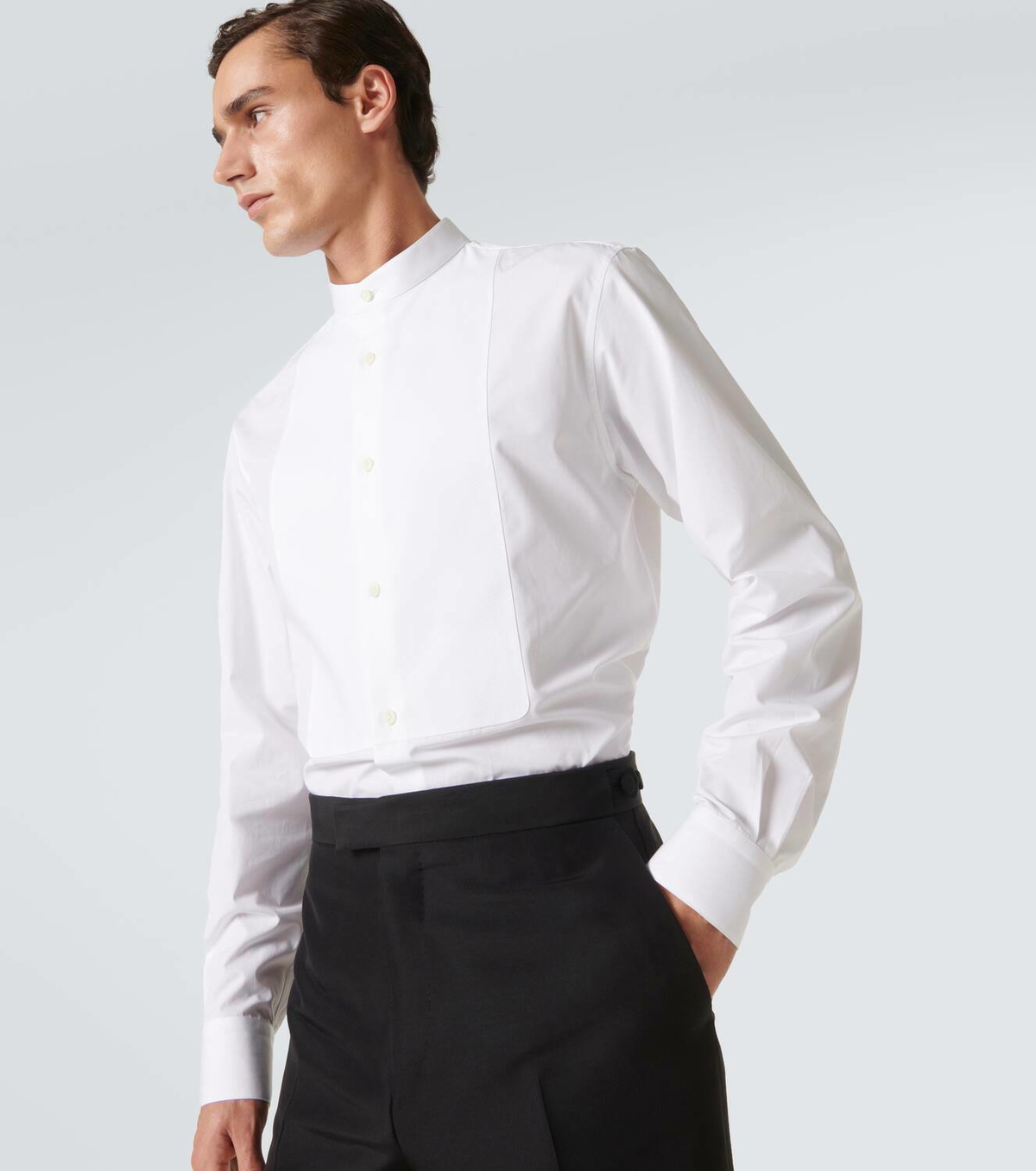 Loro Piana☆白シャツ☆ Loro Piana Cotton tuxedo shirt Loro Piana
