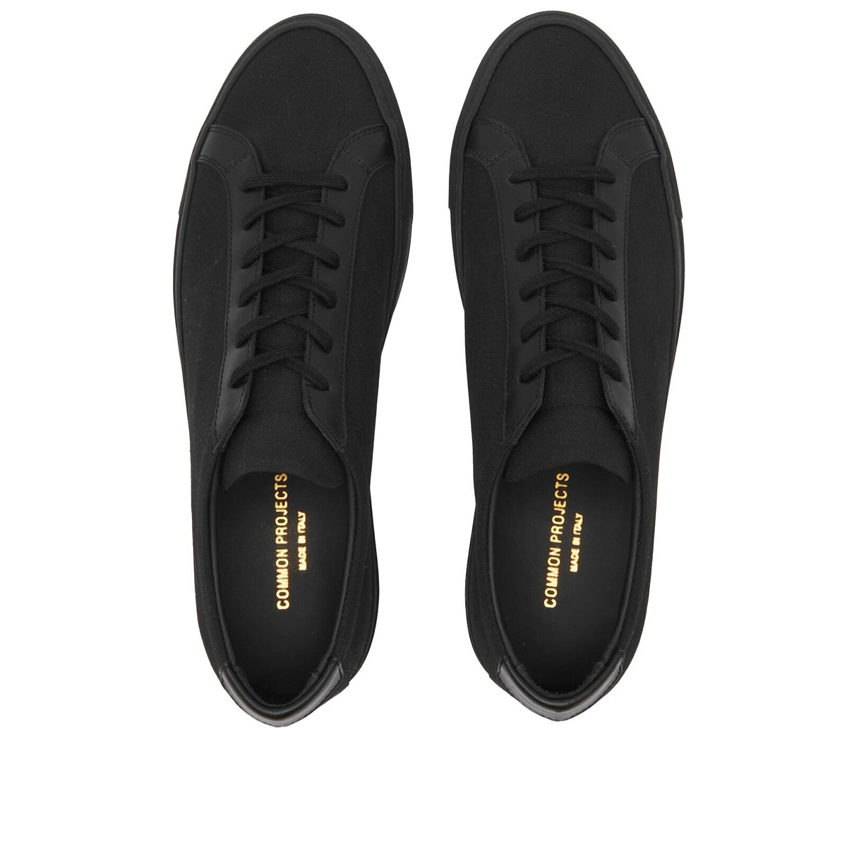 Common Projects Men's Achilles Leather & Canvas Sneakers in Black ...