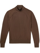 TOM FORD - Slim-Fit Stretch-Knit Mock-Neck Sweater - Brown