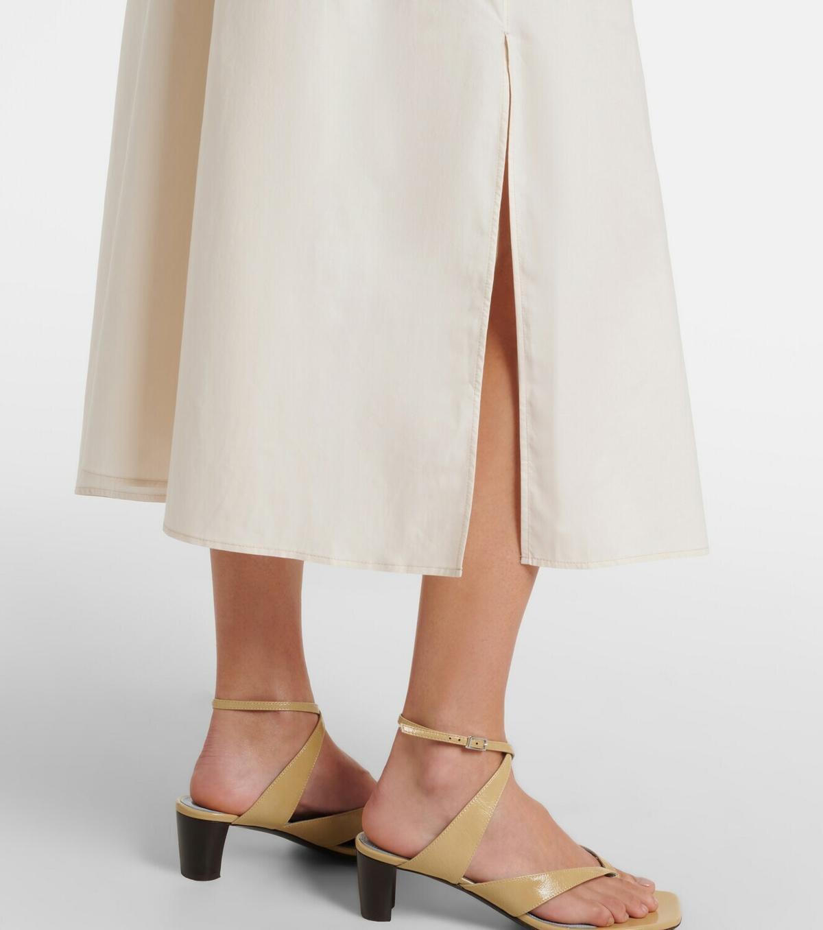 Lemaire Tie-neck cotton and silk shirt dress