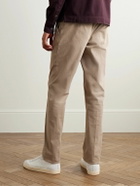 Zegna - Slim-Fit Straight-Leg Stretch-Cotton Twill Trousers - Neutrals