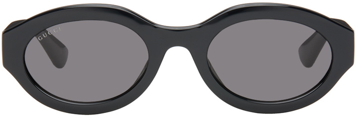 Photo: Gucci Black Oval Sunglasses